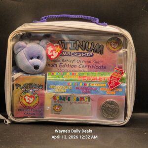 TY Beanie Babies Platinum Membership Official Club Kit COMPLETE w/ Bear Cards